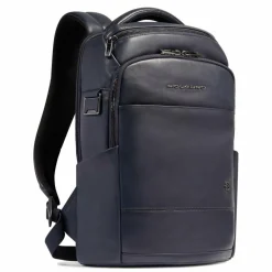 Online Piquadro Philip Daypack Leder 40 cm Laptopfach blue