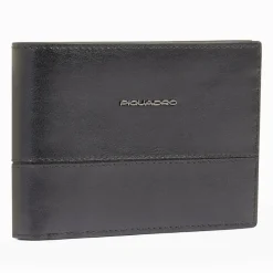 New Piquadro Philip Geldbörse RFID Schutz Leder 12.5 cm black