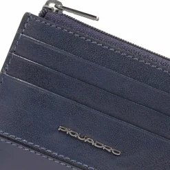Piquadro Visitenkartenetuis<Philip Kreditkartenetui Leder 11 cm blue
