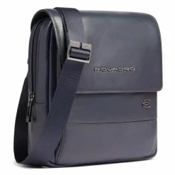 Best Piquadro Philip Umhängetasche Leder 20 cm blue