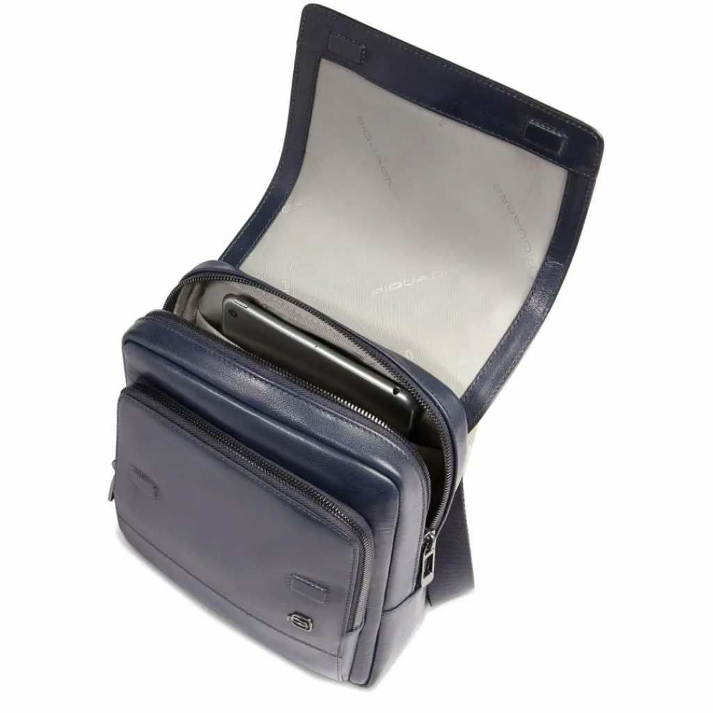 Best Piquadro Philip Umhängetasche Leder 20 cm blue