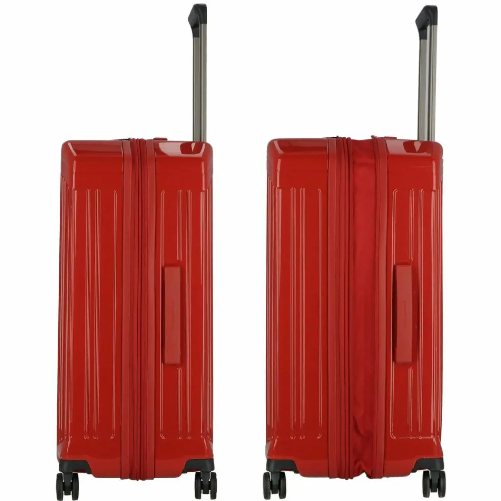 Piquadro 4-Rollen Koffer|Hartgepäck<PQ Light 4 Rollen Trolley 69 cm mit Dehnfalte red