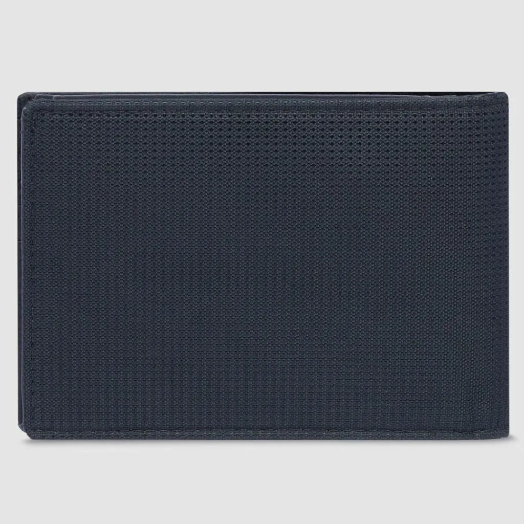 Discount Piquadro PQ-Earth Geldbörse RFID Schutz Leder 13 cm black