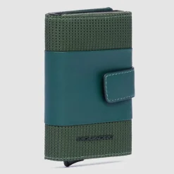 Piquadro Visitenkartenetuis<PQ-Earth Kreditkartenetui RFID Schutz Leder 6.5 cm green