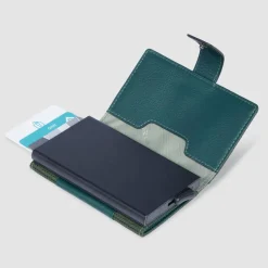 Piquadro Visitenkartenetuis<PQ-Earth Kreditkartenetui RFID Schutz Leder 6.5 cm green