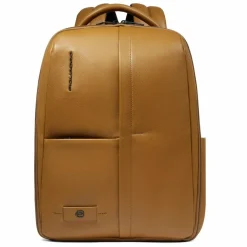 New Piquadro Russel Daypack RFID Schutz Leder 41 cm Laptopfach yellow