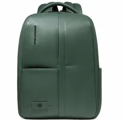 Discount Piquadro Russel Daypack RFID Schutz Leder 41 cm Laptopfach green