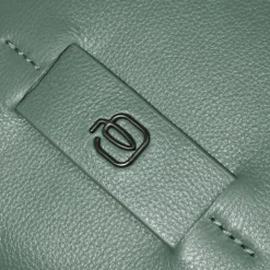 Discount Piquadro Russel Daypack RFID Schutz Leder 41 cm Laptopfach green