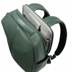 Discount Piquadro Russel Daypack RFID Schutz Leder 41 cm Laptopfach green