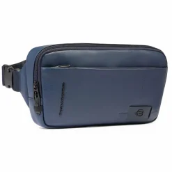 Outlet Piquadro Russel Gürteltasche Leder 28 cm blue