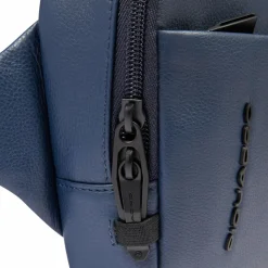 Outlet Piquadro Russel Gürteltasche Leder 28 cm blue