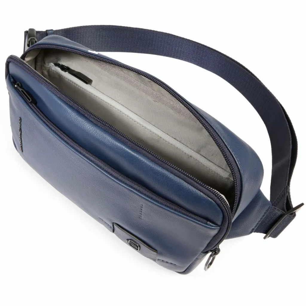 Outlet Piquadro Russel Gürteltasche Leder 28 cm blue