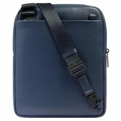 Clearance Piquadro Russel Umhängetasche Leder 27 cm blue