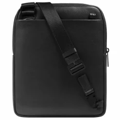 Outlet Piquadro Russel Umhängetasche Leder 27 cm black
