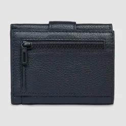 New Piquadro Than Geldbörse RFID Schutz Leder 10 cm black