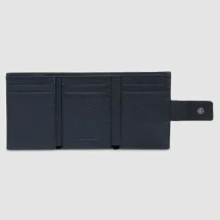 New Piquadro Than Geldbörse RFID Schutz Leder 10 cm black