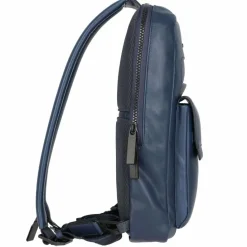 Piquadro Umhängetaschen<Umhängetasche Leder 20 cm night blue