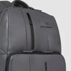 Piquadro Lederrucksäcke|Daypacks<Urban Daypack RFID Schutz Leder 40 cm Laptopfach grey