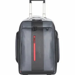 Piquadro Rucksack-Trolleys|Business-Rucksäcke<Urban 2-Rollen Rucksacktrolley Leder 54 cm Laptopfach grey black