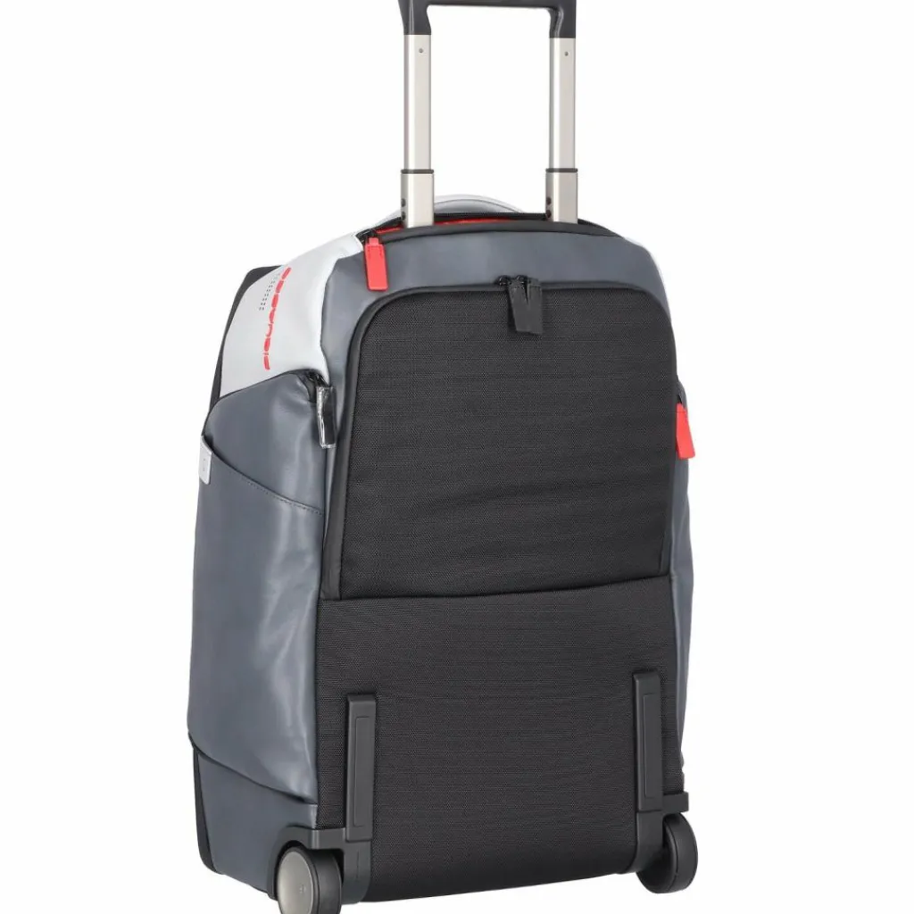 Piquadro Rucksack-Trolleys|Business-Rucksäcke<Urban 2-Rollen Rucksacktrolley Leder 54 cm Laptopfach grey black