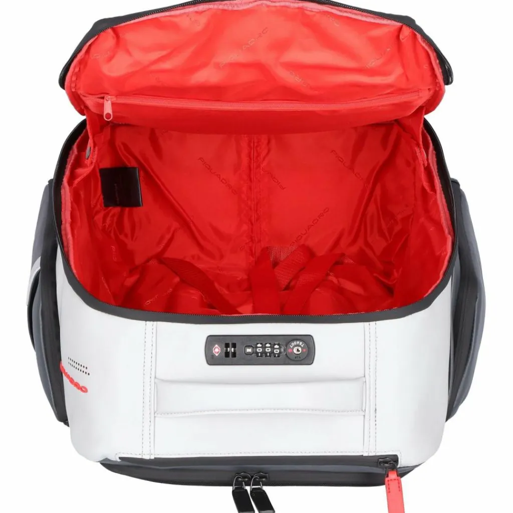 Piquadro Rucksack-Trolleys|Business-Rucksäcke<Urban 2-Rollen Rucksacktrolley Leder 54 cm Laptopfach grey black