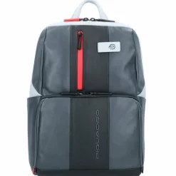Hot Piquadro Urban Rucksack Leder 39 cm Laptopfach grey black