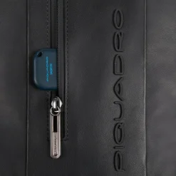 New Piquadro Urban Rucksack Leder 39 cm Laptopfach black