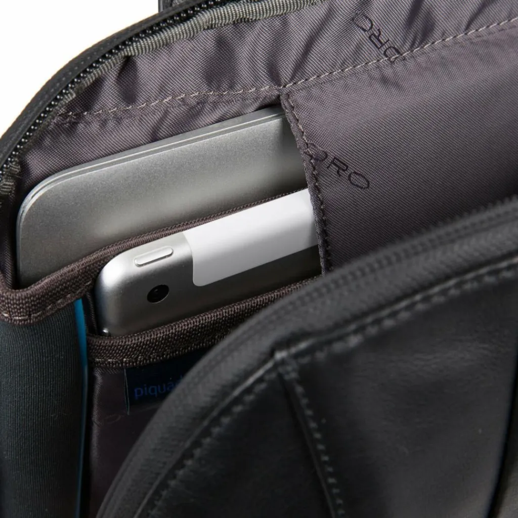 New Piquadro Urban Rucksack Leder 39 cm Laptopfach black