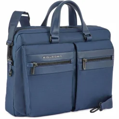Clearance Piquadro Woody Aktentaschen Leder 43 cm Laptopfach blue