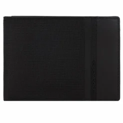 Outlet Piquadro Woody Geldbörse RFID Schutz Leder 13 cm black
