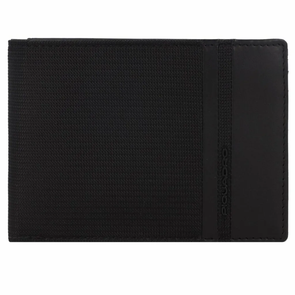Outlet Piquadro Woody Geldbörse RFID Schutz Leder 13 cm black