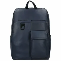 Piquadro Lederrucksäcke|Daypacks<Zaino Daypack Leder 34 cm Laptopfach blue