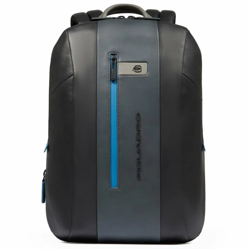 Piquadro Zaino Daypack Leder 42 cm Laptopfach black-grey