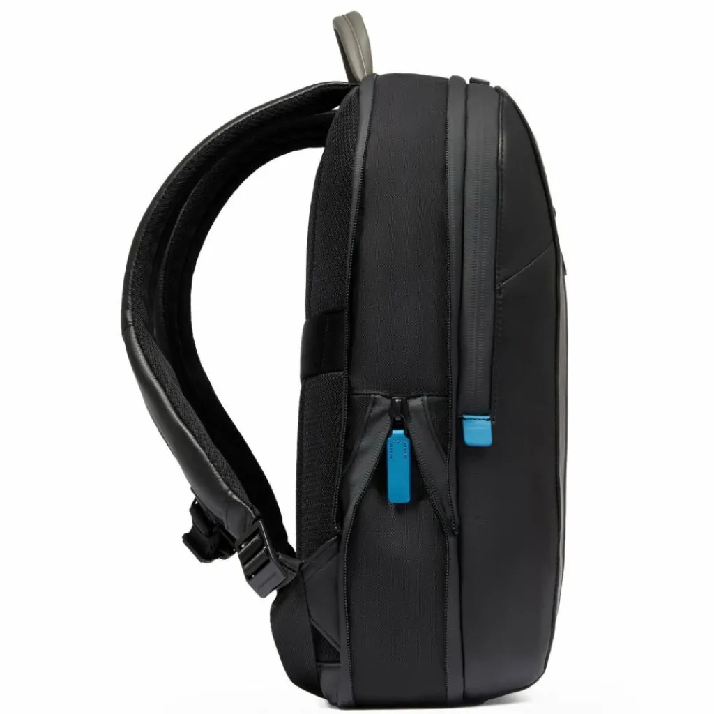 Piquadro Zaino Daypack Leder 42 cm Laptopfach black-grey