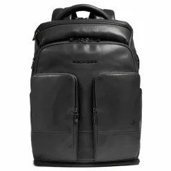 Piquadro Lederrucksäcke|Daypacks<Zaino Reiserucksack RFID Leder 44 cm Laptopfach black
