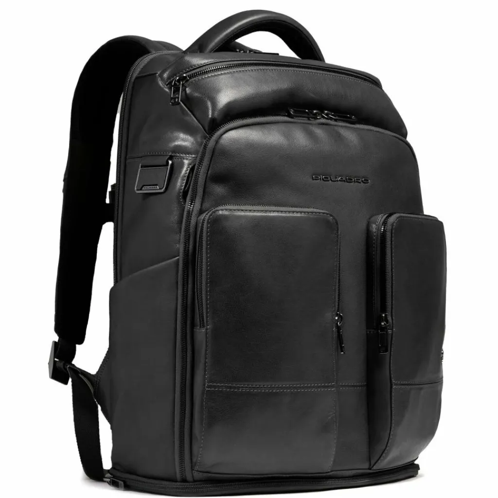 Piquadro Lederrucksäcke|Daypacks<Zaino Reiserucksack RFID Leder 44 cm Laptopfach black