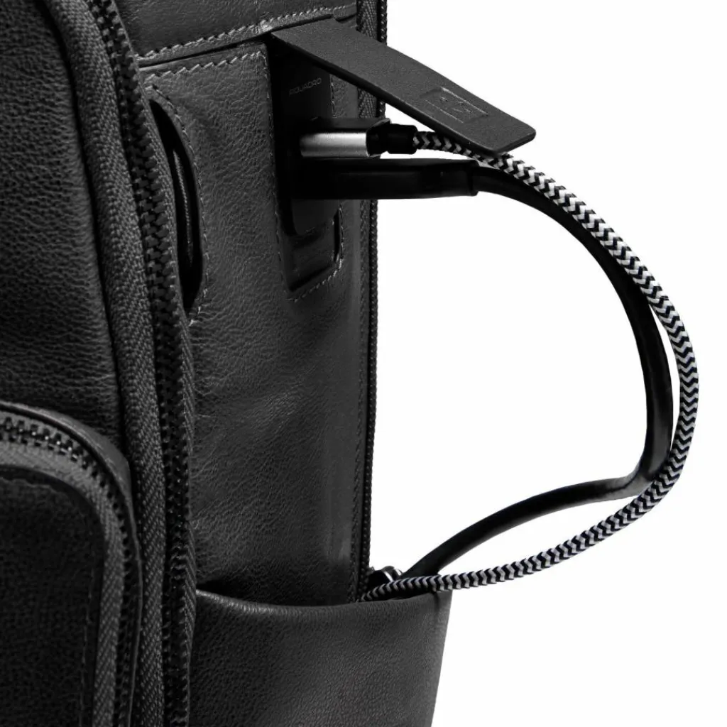 Piquadro Lederrucksäcke|Daypacks<Zaino Reiserucksack RFID Leder 44 cm Laptopfach black