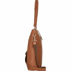 Plevier Schultertaschen<Bow Schultertasche Leder 30 cm Laptopfach cognac