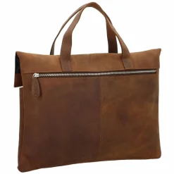 Plevier 500er Serie Aktentasche Leder 42 cm Laptopfach braun