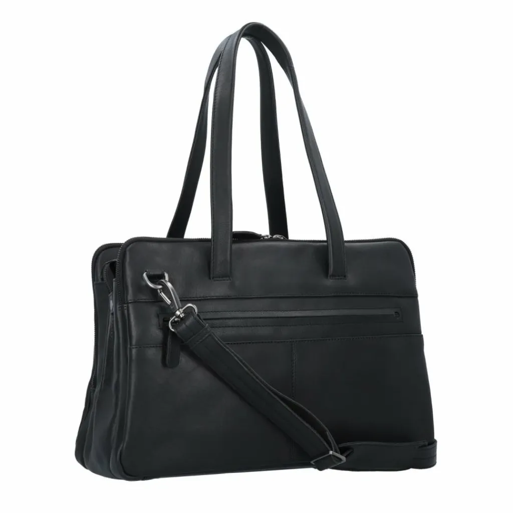 Sale Plevier Hearst Aktentasche Leder 43 cm Laptopfach schwarz