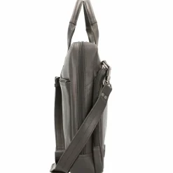 Plevier Laptoptaschen|Aktentaschen<Navigator Aktentasche Leder 40 cm Laptopfach schwarz