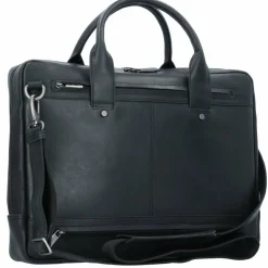 Plevier Laptoptaschen|Aktentaschen<Navigator Loran Aktentasche Leder 39 cm Laptopfach schwarz