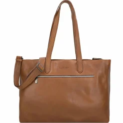 Plevier Shopper|Schultertaschen<Power Shopper Tasche Leder 43.5 cm Laptopfach cognac
