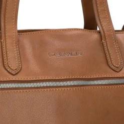 Plevier Shopper|Schultertaschen<Power Shopper Tasche Leder 43.5 cm Laptopfach cognac