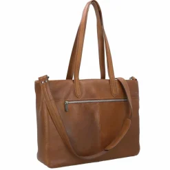 Plevier Shopper|Schultertaschen<Power Shopper Tasche Leder 31 cm Laptopfach cognac