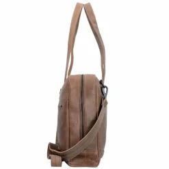 Plevier Schultertaschen<Pure Schultertasche Leder 43 cm Laptopfach taupe