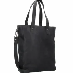 Plevier Shopper|Henkeltaschen<Retro Jackson Shopper Tasche Leder 31 cm Laptopfach schwarz