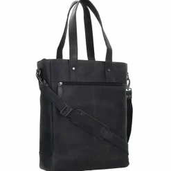 Plevier Shopper|Henkeltaschen<Retro Jackson Shopper Tasche Leder 31 cm Laptopfach schwarz