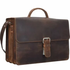 Plevier Retro Zeppelin Aktentasche Leder 43.5 cm Laptopfach