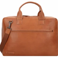 Plevier Laptoptaschen|Aktentaschen<Rock Aktentasche RFID Schutz Leder 43 cm Laptopfach cognac